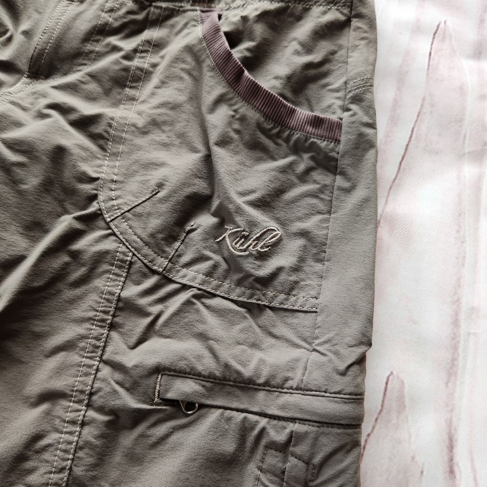 Kuhl "Durango Knicker" Capri Bermuda Cargo Short Khaki Brown | Women's Size 4 - Picture 2 of 10
